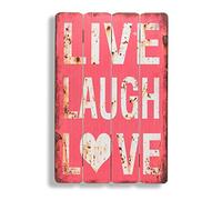 levandeo Pared de Cartel de Madera en Azul Be Happy 60 x 40 cm Feliz Gracias Bar - Madera de Cartel Pared Cartel de Madera - Placa Pared Decorativa Pared Objeto Shabby Chic