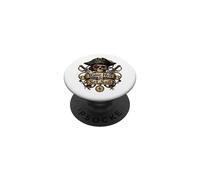 Levanta el Infierno y zarpa Pirate Skull Nautical Adventure PopSockets PopGrip Adhesivo