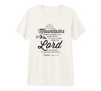 Levanta mis Ojos a Las montañas Campamento Bíblico Aventura Salmo 121 Camiseta Premium