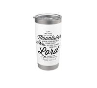 Levanta mis ojos a las montañas Campamento Bíblico Aventura Salmo 121 Vaso térmico de acero inoxidable de doble pared