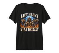 Levanta Pesado y Mantente Feroz Entrenamiento de Fuerza Camiseta Premium