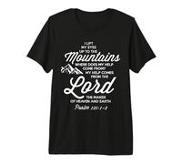 Levantad mis Ojos ¿De dónde Viene mi Ayuda del Señor Salmo 121 Camiseta Premium
