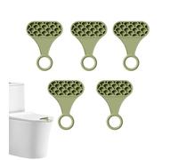 Levantador de asiento de inodoro, elevador de palanca de tapa de inodoro | 5 piezas herramientas elevador de asiento de inodoro abridor de inodoro: evite tocar la tapa del inodoro autoadhesivo-asa de