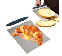 Levantador De Pasteles: TwentyNinePointFiveByTwentyFivePointFourByThreePointTwoCentimeter Construcción De Acero Inoxidable Con Mango Extendido, Placa Móvil Para Pasteles Antideslizante Y Antioxidante,