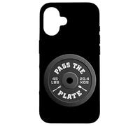 Levantador de pesas Pass The Plate Gimnasio Entrenamiento Pesado Levantamiento Carcasa para iPhone 16