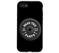 Levantador de pesas Pass The Plate Gimnasio Entrenamiento Pesado Levantamiento Carcasa para iPhone SE (2020) / 7 / 8
