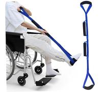 Levantador de piernas para personas mayores, correa para levantar piernas con empuñaduras suaves y soporte estable, ayuda para levantar después de la cirugía, azul