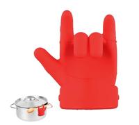 Levantador de Tapas de Ollas Silicona, Reutilizable Reposa Cucharas Cocina Lindo, Rojo Soporte de Tapa Resistente al Calor para Evitar Derrames, para Olla de Sopa Cocina y Ayudante