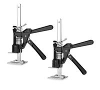 Levantador Manual de Placas, Gato Manual para Muebles, Panel de Puerta, Herramientas de elevación, Laboratorio Ahorro de Leva, Mueble de Gato, Herramienta plaquista, Capacidad de 220 kg (negro-2PCS)