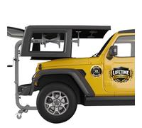 Levantamiento de techo duro para Jeep Wranglers: 2007 en adelante JK/JKU/JL/JLU + CJ, 2 y 4 puertas + Jeep elevados. Montaje rápido y fácil. Sistema para una persona. Desmontaje/instalación de techo