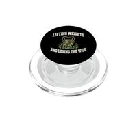 Levantando Pesas y Amando al Excursionista Salvaje Powerlifter PopSockets PopGrip para MagSafe