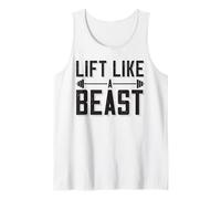 Levantar como Una Bestia Diciendo Culturista Barbell Camiseta sin Mangas