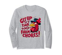 levantarse es Hora de Hacer Las tareas agrícolas Gallo temprano en la mañana Manga Larga