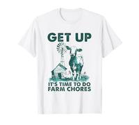 Levántate, es hora de hacer tareas agrícolas pollo de vaca Camiseta