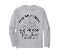 Levántate y Brilla y da Gloria a Dios Isaías 60 1 Cristiano Manga Larga