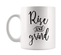 Levántate Y Muele Taza Duradero Tazas De Cerámica Con Asa Tazas De Desayuno Para Oficina Hogar Leche 330Ml