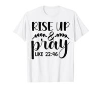 Levántate Y Ora A Jesús Dios Cristianos Hombres Mujeres Cristianos Camiseta gráfica económica, Hombre, Blanco, M