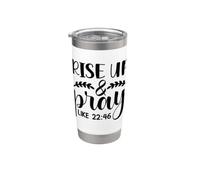Levántate Y Ora A Jesús Dios Cristianos Hombres Mujeres Cristianos Vaso térmico de acero inoxidable de doble pared