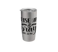 Levántate Y Ora A Jesús Dios Cristianos Hombres Mujeres Cristianos Vaso térmico de acero inoxidable de doble pared