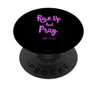 Levántate y Reza versículo bíblico Escritura Dios Cristiano Rosa PopSockets PopGrip Adhesivo