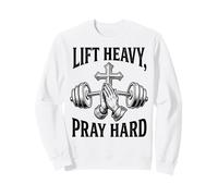 Levante Heavy Pray Hard Christian Lifting Gym Sudadera