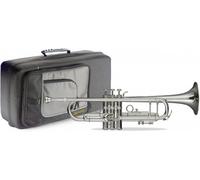 Levante LV-TR6301 Bb - Trompeta profesional con funda suave, cuerpo bañado en plata