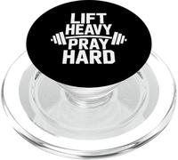 Levante Pesado Orar Duro Christian Gym Lift Heavy Pray Hard PopSockets PopGrip para MagSafe