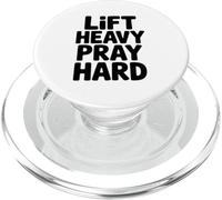 Levante Pesado Orar Duro Christian Gym Lift Heavy Pray Hard PopSockets PopGrip para MagSafe