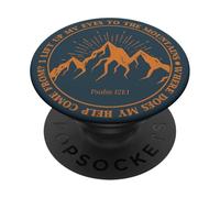 Levanto mis Ojos a Las montañas Salmo 121:1 Fe Bíblica PopSockets PopGrip Adhesivo