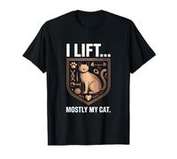 Levanto principalmente a mi Gato, Divertido Entrenamiento, Amante de los Gatos Camiseta