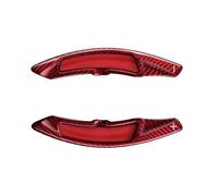 Levas de cambio Compatible Con Porsche 911 991 Para Boxster Para Cayman 718 Para Cayenne Palanca Cambios Extensión Cambio Paleta Volante Coche Fibra Carbono(Glossy red)