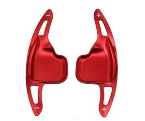Levas de cambio Compatible Con Serie 4 F32 2014-2018 Serie 5 F10 2011-2016 Serie 6 F06 2012-2017 Cubiertas Extensión Palanca Cambios Volante Coche(Red)