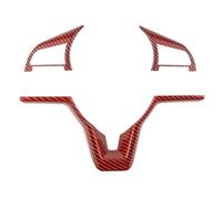 Levas de cambio en el volante Para Volante De Coche Para N&issan Para X-trail T32 Rogue Para Note Para Qashqai J11 Para Versa Adhesivo(Carbon red 3pcs)