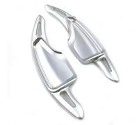 Levas En Volante Compatible Con Chevrolet Para Corvette C7 2014 2015 2016 2017 2018 2019, Accesorios Interiores De Aluminio Cubierta Extendida Para Palanca Cambios Dirección(Silver)