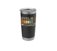 Level 05 Complete Vintage 05 Years 5th Wedding Anniversary Vaso térmico de acero inoxidable de doble pared