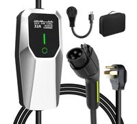 Level 1 2 Electric Vehicle Charger 26ft EV Portable Charging Cable with NEMA 14-50/5-15 Plug 7.68Kw 32A Current Adjustable EV & Plug-in Hybrid Car Charger for SAE_J1772