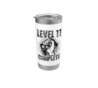 Level 11 - Juego de mesa de cumpleaños (11 años) Vaso térmico de acero inoxidable de doble pared