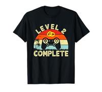 Level 2 Complete Second Year Him Her 2nd Wedding Anniversary Camiseta