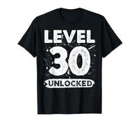 Level 30 Unlocked 30 años cumpleaños Camiseta
