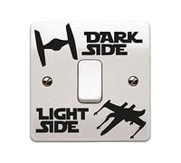 Level - Adhesivo para interruptor de luz, diseño de Star Wars, vinilo, negro, 1 SET