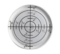 Level Bubble - Mini acrílico redondo de 32 mm x 7 mm para nivelador de ojo de diana para barcos, caravanas, azulejos con borde multidireccional y marcado de línea negra transparente legible (blanco)