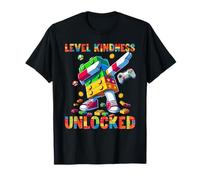 Level Kindness Unlocked Master Builder Gamer Boys Teacher Camiseta