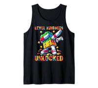 Level Kindness Unlocked Master Builder Gamer Boys Teacher Camiseta sin Mangas