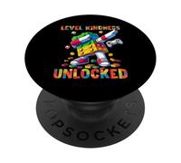Level Kindness Unlocked Master Builder Gamer Boys Teacher PopSockets PopGrip Adhesivo