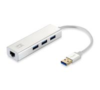 Level One Hub USB - USB-0503 V3 - 3 puertos USB 3.0, Gigabit RJ-45, Wake-on-LAN