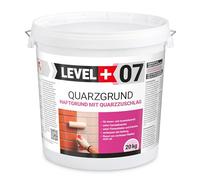 LEVEL PLUS 07 - Imprimación de cuarzo de 20 kg, imprimación blanca con arena de cuarzo para yeso de hormigón, imprimación para uso en interiores y exteriores, secado rápido y resistente a las heladas