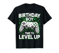 Level Up Birthday Boy Video Cumpleaños Gamer Party Camiseta