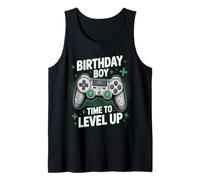 Level Up Birthday Boy Video Cumpleaños Gamer Party Camiseta sin Mangas