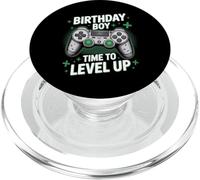 Level Up Birthday Boy Video Cumpleaños Gamer Party PopSockets PopGrip para MagSafe