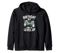 Level Up Birthday Boy Video Cumpleaños Gamer Party Sudadera con Capucha